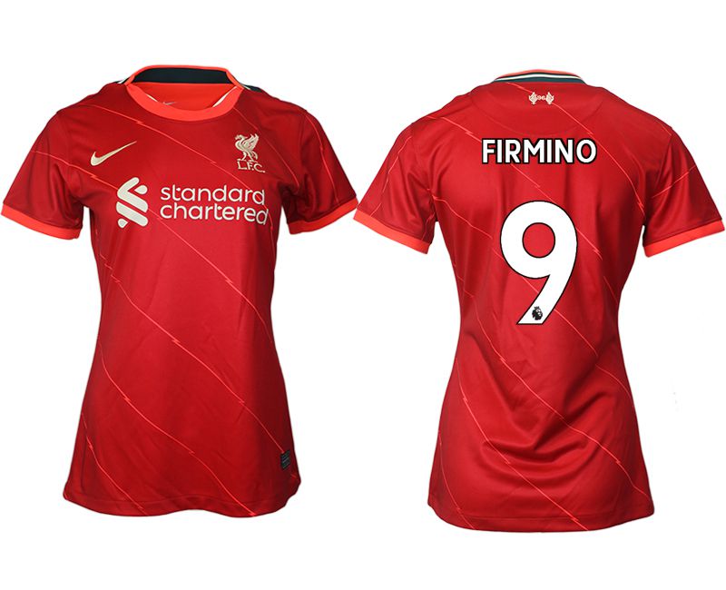 Women 2021-2022 Club Liverpool home aaa version red #9 Soccer Jerseys->cincinnati bengals->NFL Jersey